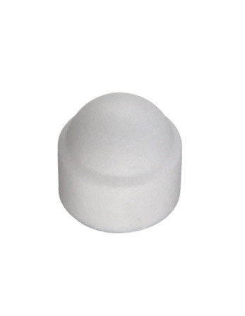 Cache Ecrou ou cache tête vis Tête hexagonale TH M8 Polyéthylène blanc Sur plat 13