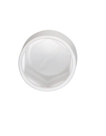 Cache Ecrou ou cache tête vis Tête hexagonale TH M8 Polyéthylène blanc Sur plat 13