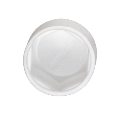 1 x Cache Ecrou ou cache tête vis Tête hexagonale TH M8 Polyéthylène blanc Sur plat 13