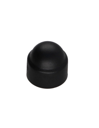 Cache Ecrou ou cache tête vis Tête hexagonale TH M6 Polyethylène noir Sur plat 10