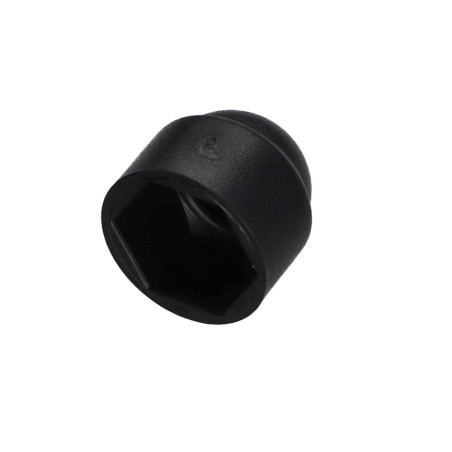 1 x Cache Ecrou ou cache tête vis Tête hexagonale TH M6 Polyethylène noir Sur plat 10