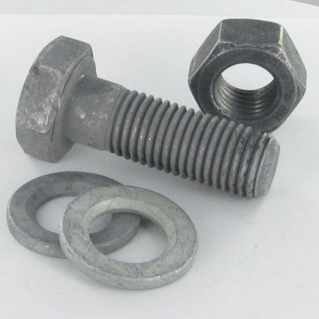 50 x Boulon (vendu avec Ecrou) HR haute résistance M14X60 2 Rondelle Classe 10.9 Forte tenue à la corrosion Acier