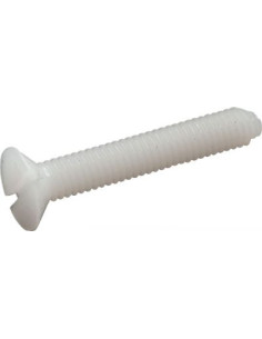 Vis métaux Tête fraisée Fendue M3X20 Polyamide 6.6 nylon...