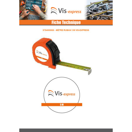 1 x Mètre ruban 5M VIS-EXPRESS