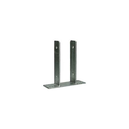 1 x Pied de poteau Forme U 81X50X200 Forte tenue à la corrosion Acier galvanisé à chaud