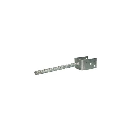 1 x Pied de poteau Forme U 60X100X91 Forte tenue à la corrosion Acier galvanisé à chaud