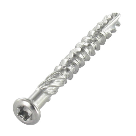 1 x Lot de 800 Vis terrasse TEKOR Inox A2 5X50 Pointe antifendage type 17 pour 20 mètre carré