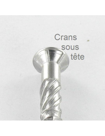 Vis terrasse TEKOR Tête fraisée Cranté TORX T25 Pointe antifendage type 17 5X70 Inox A2