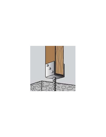 Pied de poteau Forme U 60X100X81 Forte tenue à la corrosion Acier galvanisé à chaud