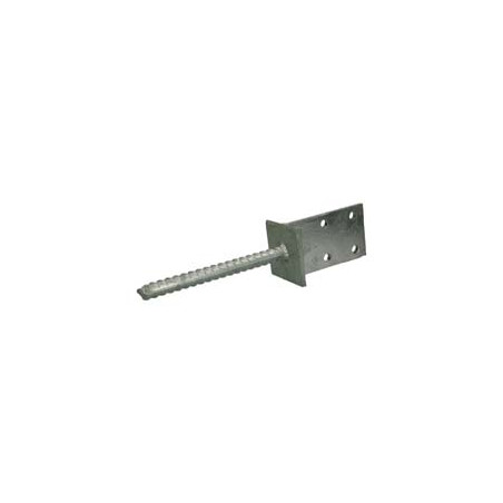 1 x Pied de poteau Forme Tête 70X110X8 Forte tenue à la corrosion Acier galvanisé à chaud