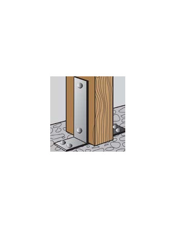 Pied de poteau Forme U 91X50X200 Forte tenue à la corrosion Acier galvanisé à chaud