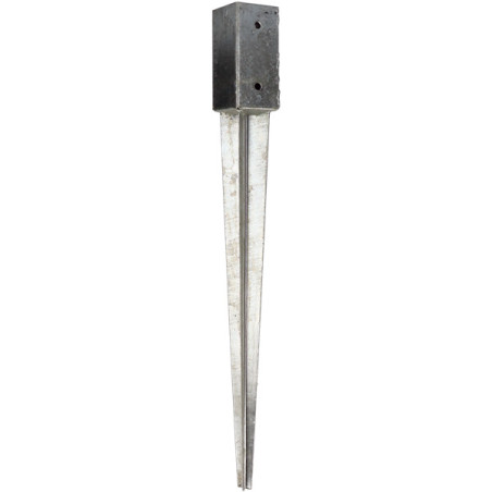 1 x Pied de poteau POINTU 91X750 Forte tenue à la corrosion Acier galvanisé à chaud