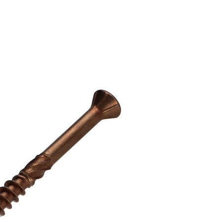 1 x Vis terrasse TEKOR Tête fraisée bombée TFB TORX T25 5X50 Pointe antifendage type 17 Inox A4 Brun