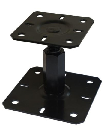 Pied de poteau réglable 130X130 M20 Noir