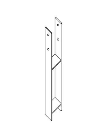 Pied de poteau Forme H 91X600X60X6 Forte tenue à la corrosion Acier galvanisé à chaud