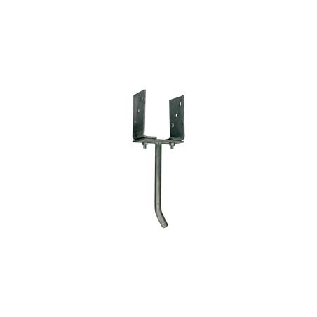 1 x Pied de poteau ajustable 60X135 Forte tenue à la corrosion Acier galvanisé à chaud