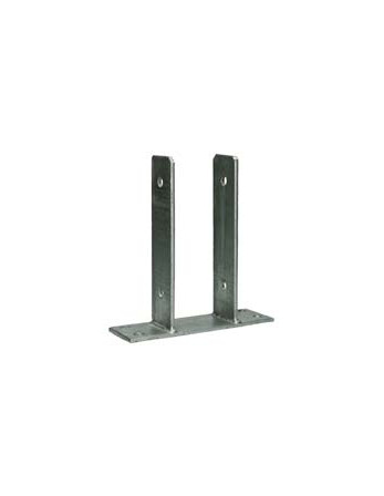 Pied de poteau Forme U 71X50X200 Forte tenue à la corrosion Acier galvanisé à chaud