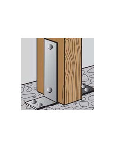 Pied de poteau Forme U 71X50X200 Forte tenue à la... 2