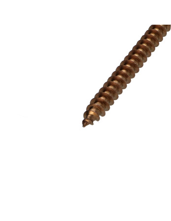 Vis terrasse TEKOR Tête fraisée Cranté TORX T25 Pointe antifendage type 17 5X80 Inox A2 Brun