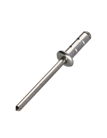 Rivet Corps Aluminium / Tige inox Tête plate 4.8X15 Multi-serrage POLYGRIP