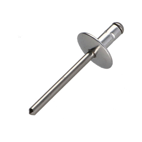 1 x Rivet Corps Aluminium / Tige inox Tête large 4.8X25 Multi-serrage POLYGRIP