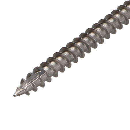 1 x Vis bois TEKOR Inox A2 Tête fraisée Cranté TORX T20 4.5X80 Filetée sur 50 Pointe antifendage type 17