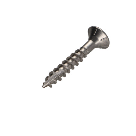 1 x Vis bois TEKOR Inox A2 Tête fraisée Cranté TORX T25 5X25 Filetée sur 18 Pointe antifendage type 17
