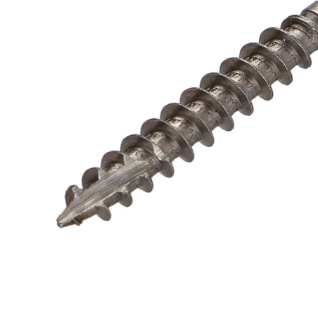 1 x Vis bois TEKOR Inox A2 Tête fraisée Cranté TORX T20 4.5X50 Filetée sur 30 Pointe antifendage type 17