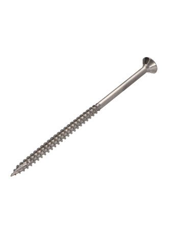 Vis bois TEKOR Inox A2 Tête fraisée Cranté TORX T25 6X100 Filetée sur 70 Pointe antifendage type 17