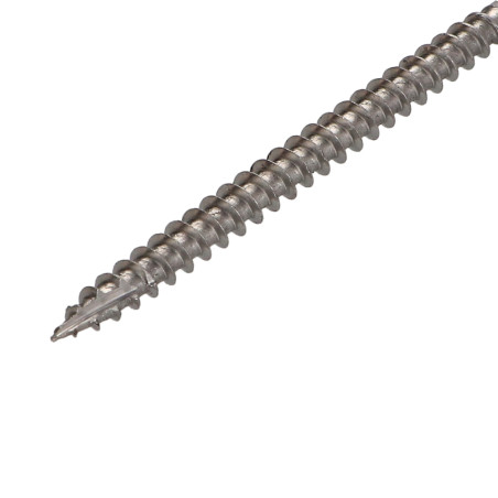 1 x Vis bois TEKOR Inox A2 Tête fraisée Cranté TORX T25 6X100 Filetée sur 70 Pointe antifendage type 17