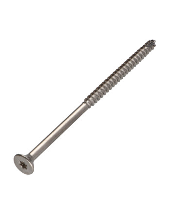 Vis bois TEKOR Inox A2 Tête fraisée Cranté TORX T25 6X120 Filetée sur 70 Pointe antifendage type 17