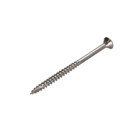 1 x Vis bois TEKOR Inox A2 Tête fraisée Cranté TORX T25 5X55 Filetée sur 35 Pointe antifendage type 17