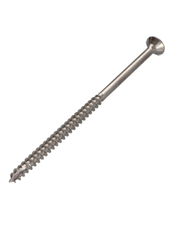 Vis bois TEKOR Inox A2 Tête fraisée Cranté TORX T25 5X120 Filetée sur 70 Pointe antifendage type 17