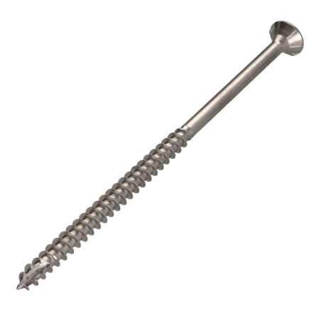 1 x Vis bois TEKOR Inox A2 Tête fraisée Cranté TORX T25 5X120 Filetée sur 70 Pointe antifendage type 17
