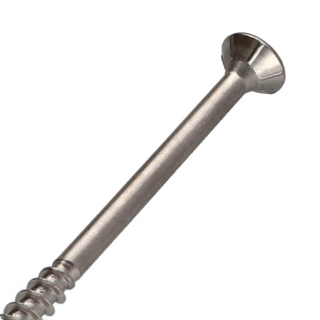 1 x Vis bois TEKOR Inox A2 Tête fraisée Cranté TORX T25 5X120 Filetée sur 70 Pointe antifendage type 17