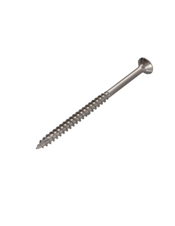 Vis bois TEKOR Inox A2 Tête fraisée Cranté TORX T25 5X90 Filetée sur 60 Pointe antifendage type 17