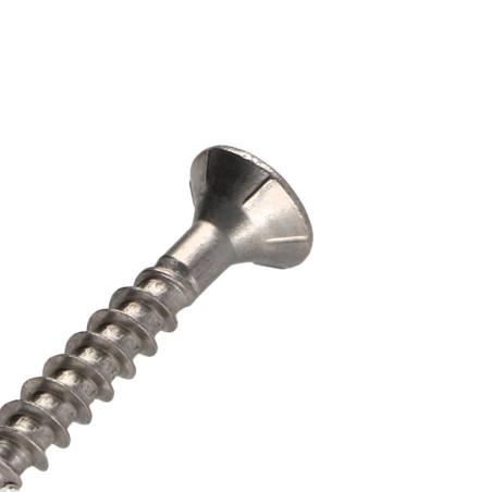 1 x Vis bois TEKOR Inox A2 Tête fraisée Cranté TORX T10 3X25 Filetée sur 18 Pointe antifendage type 17 microvis