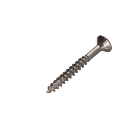 1 x Vis bois TEKOR Inox A2 Tête fraisée Cranté TORX T20 4.5X45 Filetée sur 30 Pointe antifendage type 17