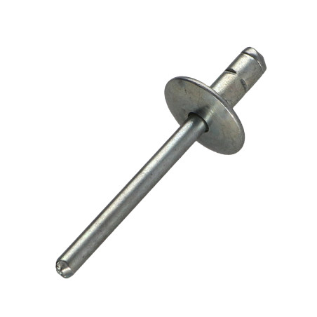 1 x Rivet aveugle tout acier Tête large 4.8X10 Multi-serrage POLYGRIP