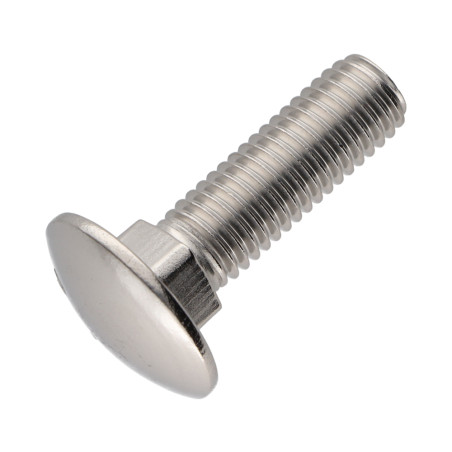 1 x TRCC JAPY tête ronde collet carré Inox A2 M5X20 Filetage total