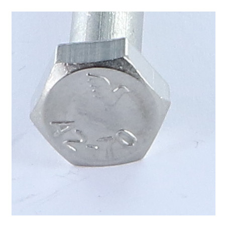 1 x Corps de boulon filetage partiel Inox A2 Tête hexagonale TH M8X60