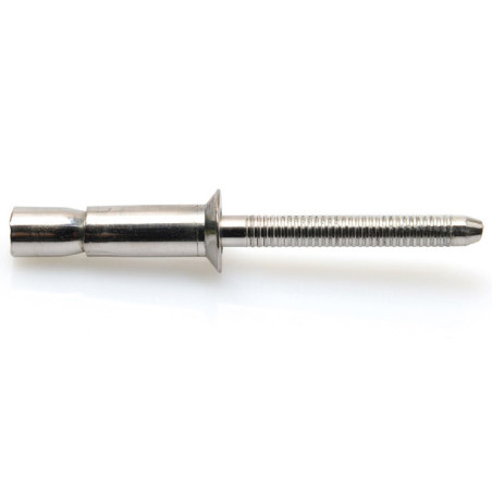 1 x Rivet aveugle tout acier HIBOLT Tête fraisée 4.8X16 Epaisseur de serrage 3.2 à 12
