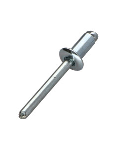 Rivet aveugle tout acier 6X12 Tête Plate 2
