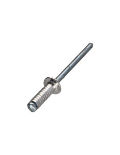 Rivet Rainure Aluminium Tige acier 4X12 Tête plate