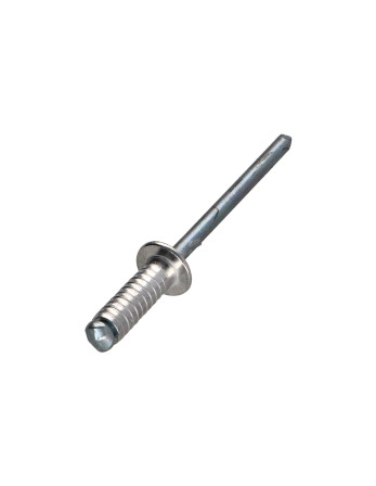 Rivet Rainure Aluminium Tige acier 4X12 Tête plate