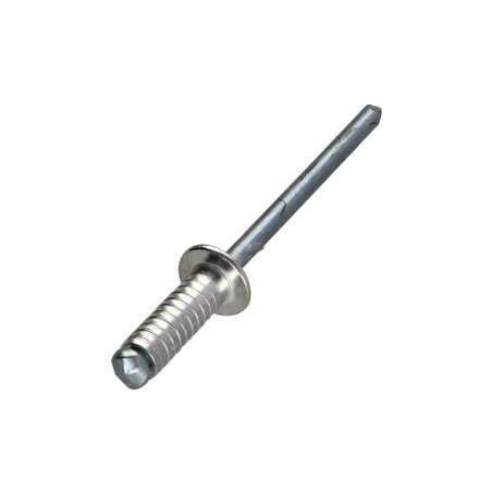1 x Rivet Rainure Aluminium Tige acier 4X12 Tête plate