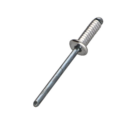 1 x Rivet Rainure Aluminium Tige acier 4X12 Tête plate