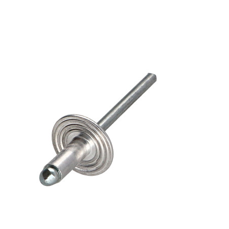 1 x Rivet aveugle Aluminium Tige acier 4.8X16 Tête Large