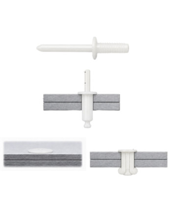 Rivet Aveugle Tête Plate Nylon Polyamide 6.6 6X12