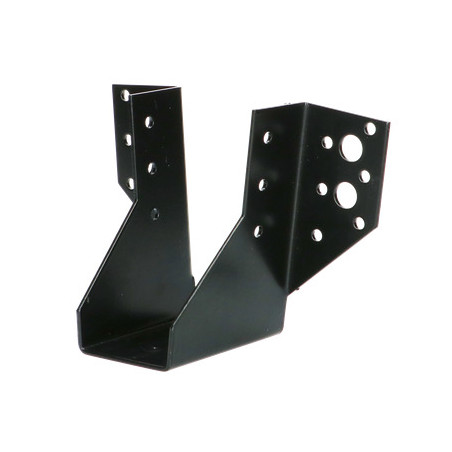 1 x Sabot de charpente Forme U à Ailettes Extérieur 46X102 Acier zingué noir